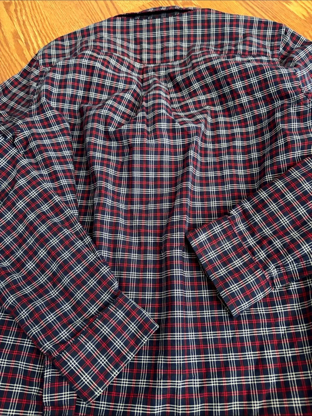 Ralph Lauren Navy and Red Plaid Button-Down Shirt